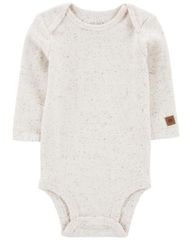 Set Bodysuit Liền Quần Cho Bé Màu Ngà Kèm Quần Yếm Màu Nâu Carter's 0-24M