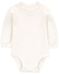 Set Váy Yếm Len Bé Gái Màu Tím Kèm Bodysuit Liền Quần Màu Trắng Carter's 0-24M