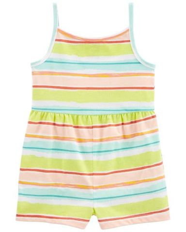 Romper Áo Liền Quần Bé Gái Kẻ Ngang Nhiều Màu Carter's 2T-5T