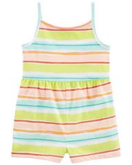 Romper Áo Liền Quần Bé Gái Kẻ Ngang Nhiều Màu Carter's 2T-5T