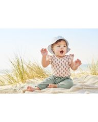 Set Bodysuit Liền Quần Bé Gái Hình Hoa Kèm Quần Dài Xanh Carter's 0-24M