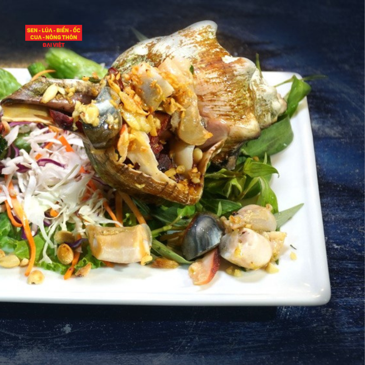 Stir-fried Giant Trapezium Horse Conch With Butter & Garlic - Ốc Đỏ Đại Cháy Bơ Tỏi (Giá tính theo 1 con 300 gram)