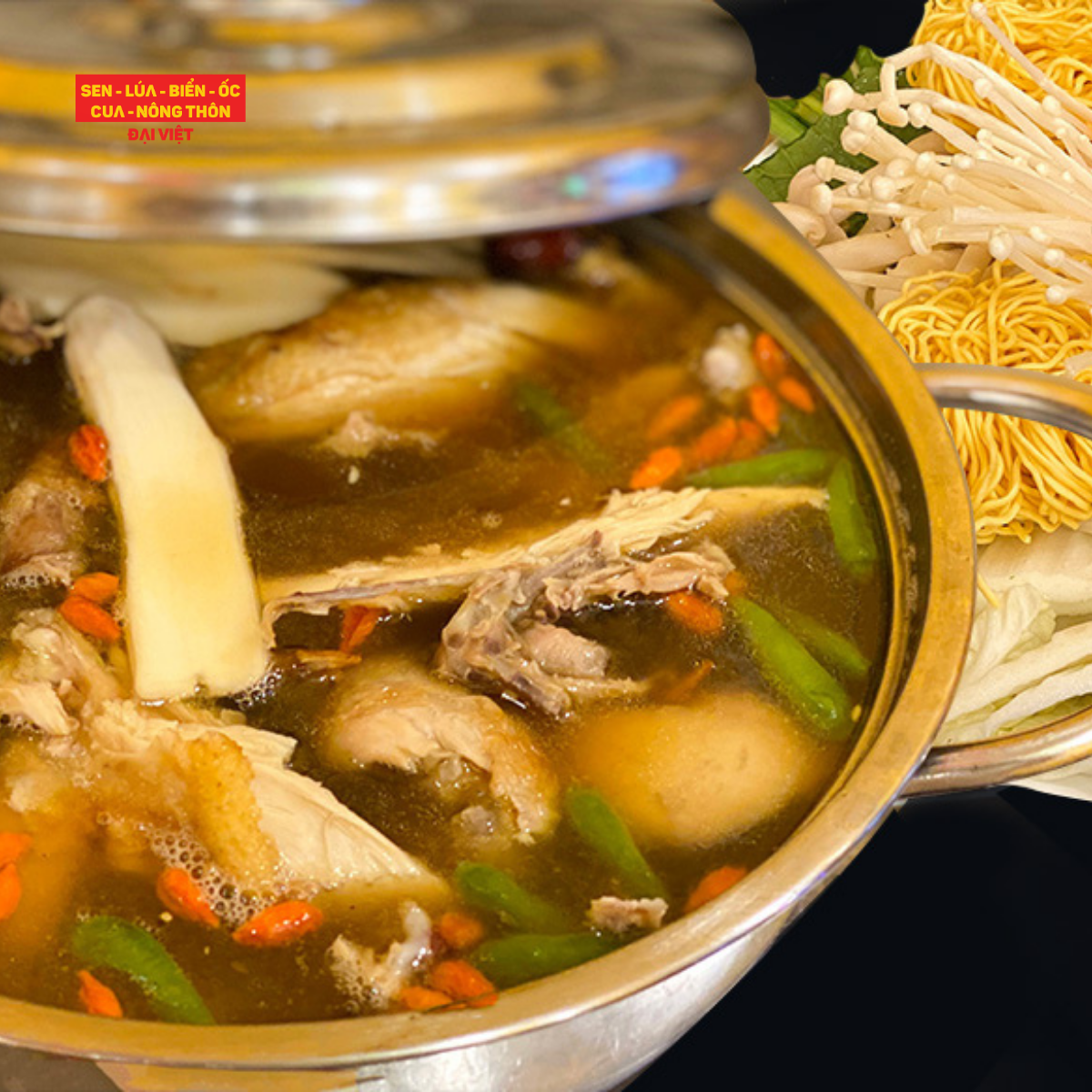 Bantam Chicken Hotpot With Hot Green Chili - Lẩu Gà Tre Tiềm Ớt Hiểm