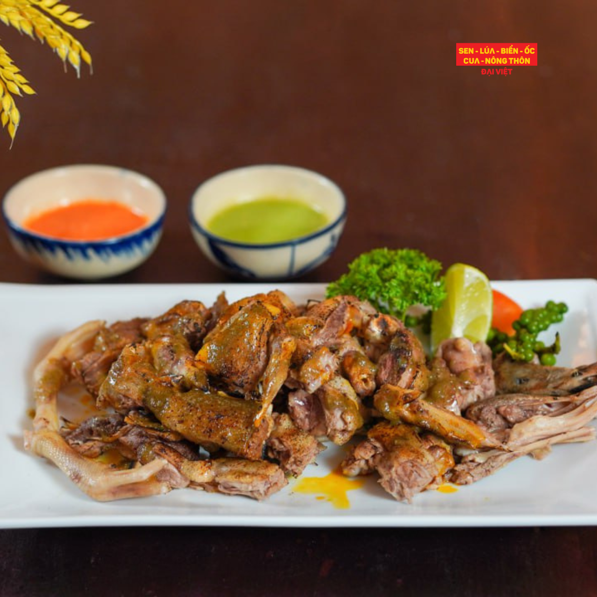 Grilled Mallard with Green Pepper - Vịt trời Nướng tiêu xanh