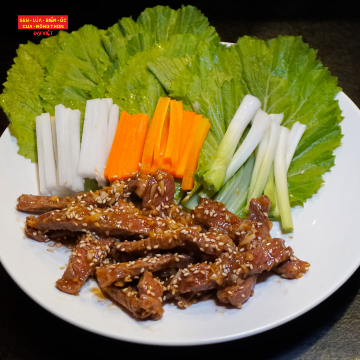Rolled Beef With Mustard Greens (5 Rolls) - Bò Cuộn Cải Bẹ Xanh (5 cuốn)