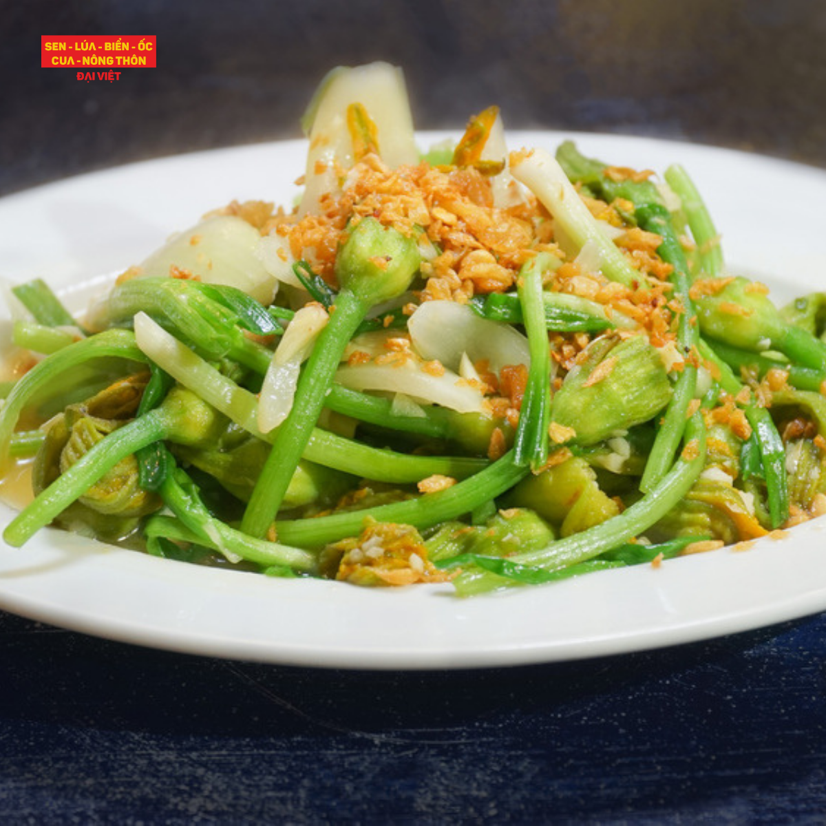 Stir-fried Pumpkin Flower With Garlic - Bông Bí Xào Tỏi