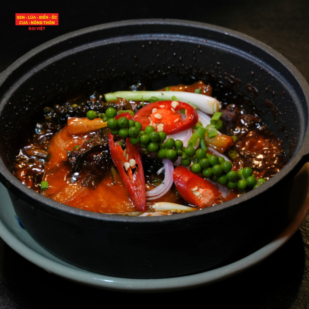  Sauteed Mackerel In Clay Pot With Green Pepper - Cá Thu Kho Tiêu Xanh 