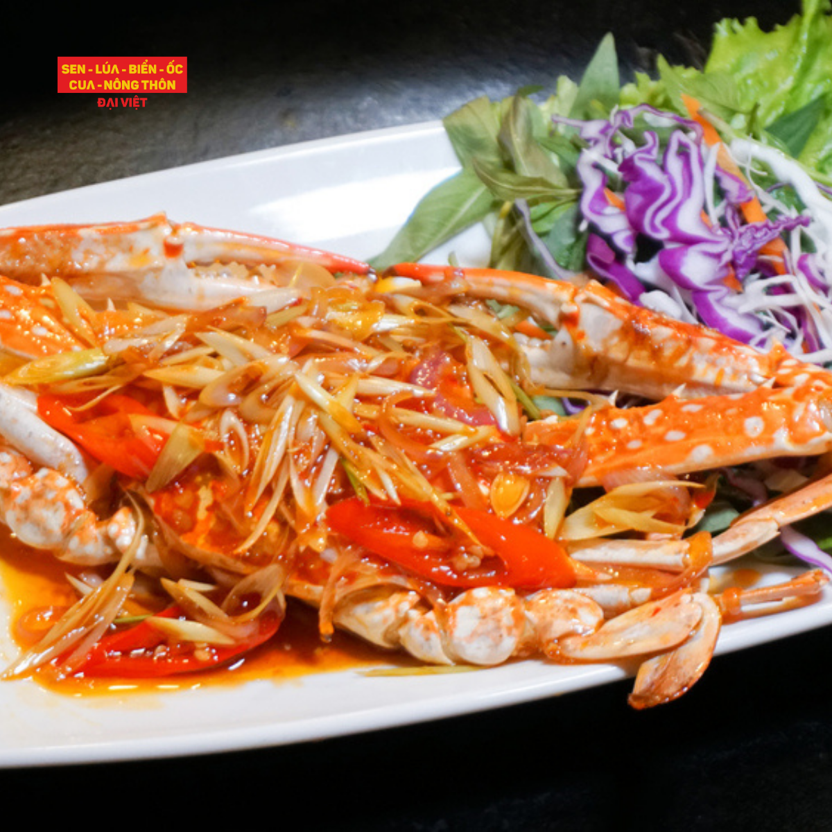 Pan-fried Sentinel Crab With Lua Dai Viet Sauce - Ghẹ Sốt Lúa Đại Việt (Giá tính theo 1 con 200 gram)