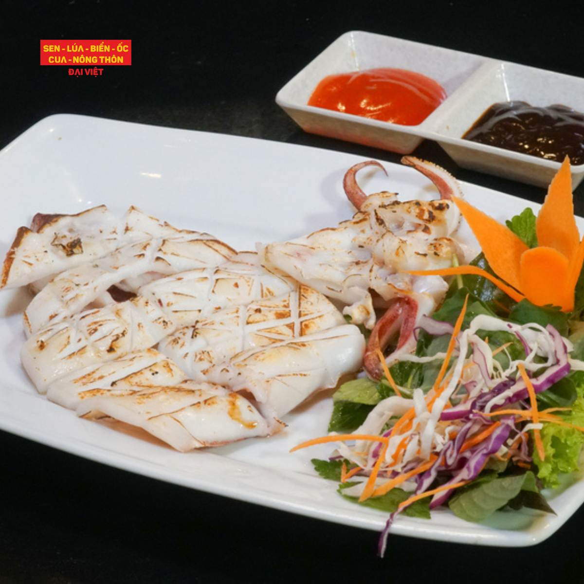  Mực Lá Nướng Mọi (Giá tính theo phần 300 gram) - Grilled Squid Without Spices 