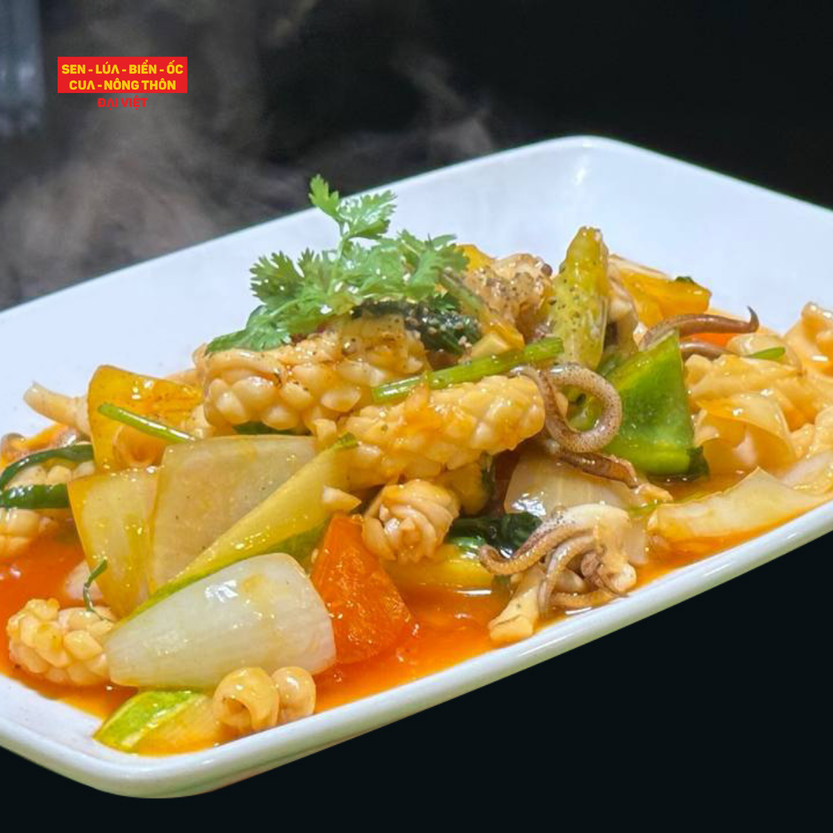 Stir-fried Squid Sweet And Sour Sauce - Mực Lá Xào Chua Ngọt (Giá tính theo phần 300 gram)