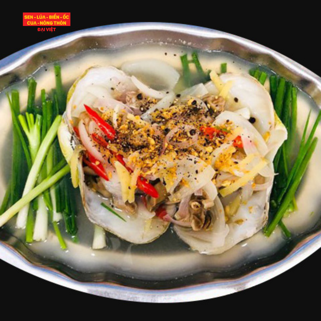 Steamed Geoduck With Scallion & Ginger - Ốc Vòi Voi Hấp Hành Gừng (Giá tính theo 1 con 1 kg)