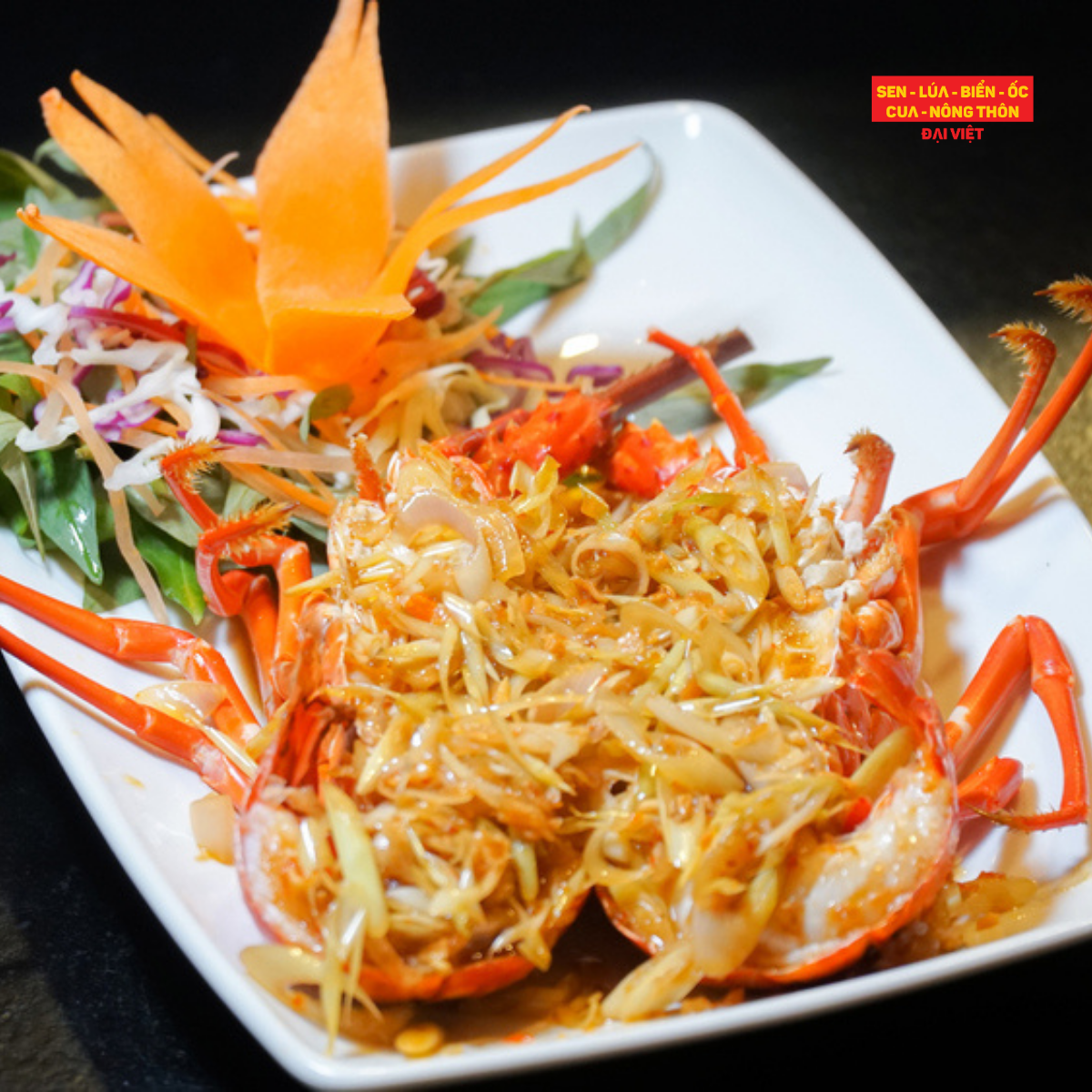  Pan-fried Baby Lobster With Lua Dai Viet Sauce - Tôm Hùm Baby Sốt Lúa Đại Việt 