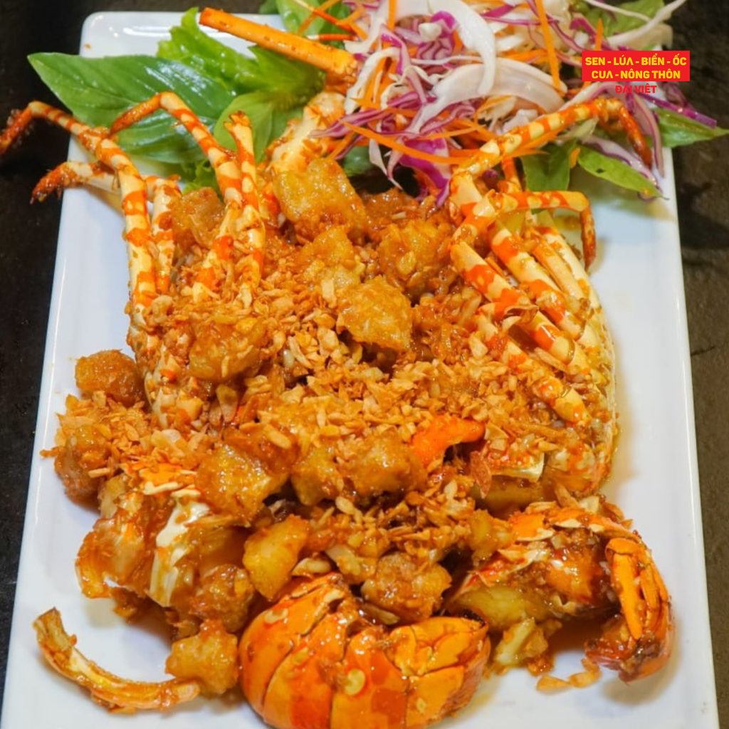 Pan-fried Tropical Rock Lobster With Garlic & Butter - Tôm Hùm Bông Cháy Bơ Tỏi (Giá tính theo 1 con 600 gram)