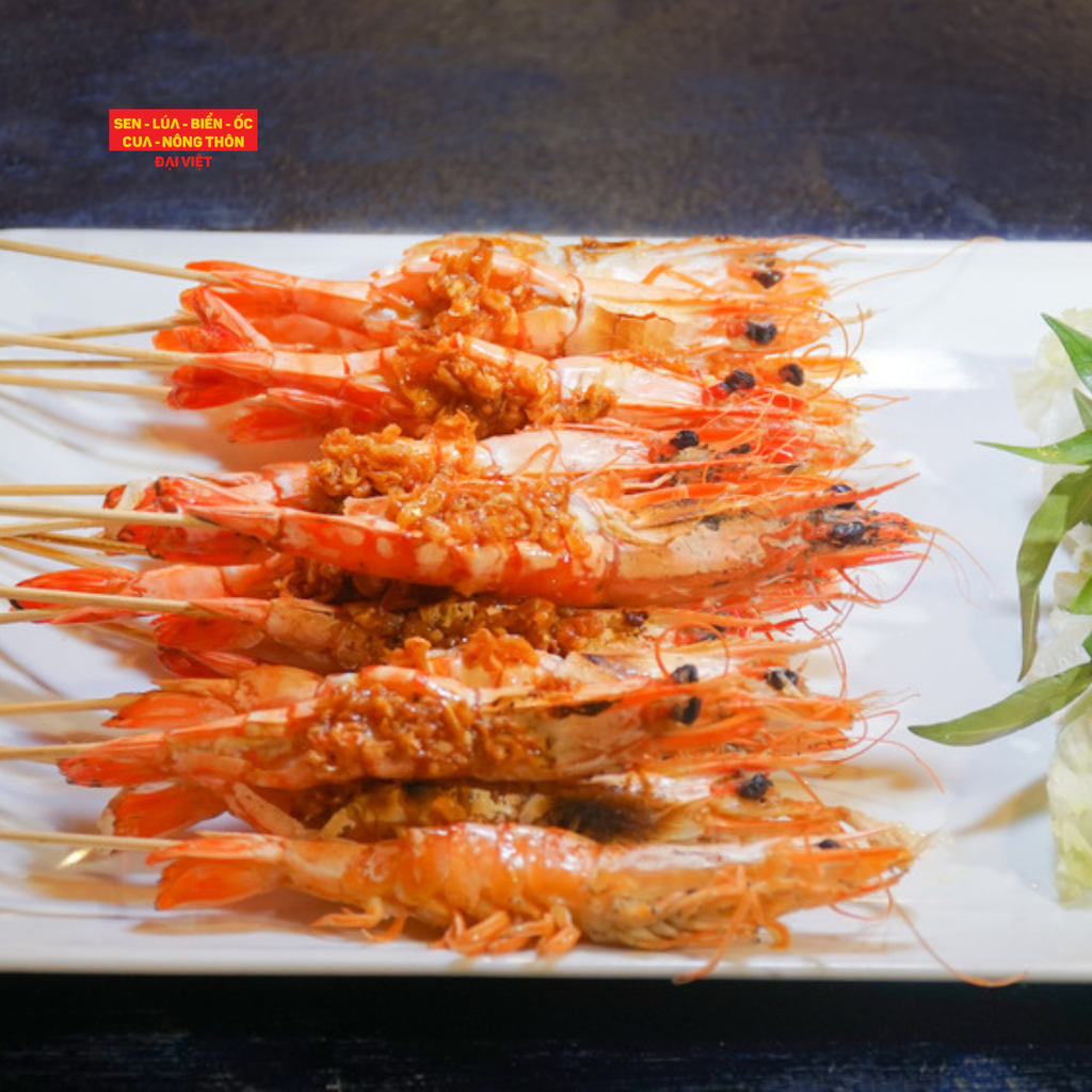  Grilled Shrimp With Garlic & Butter - Tôm Sú Nướng Bơ Tỏi (300 gam) 