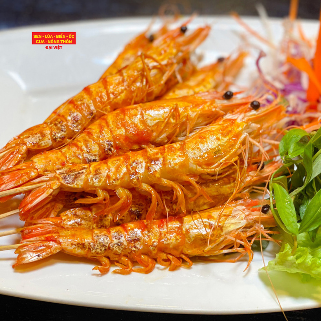  Grilled Shrimp With Salt & Chilli - Tôm Sú Nướng Muối Ớt (300 gam) 
