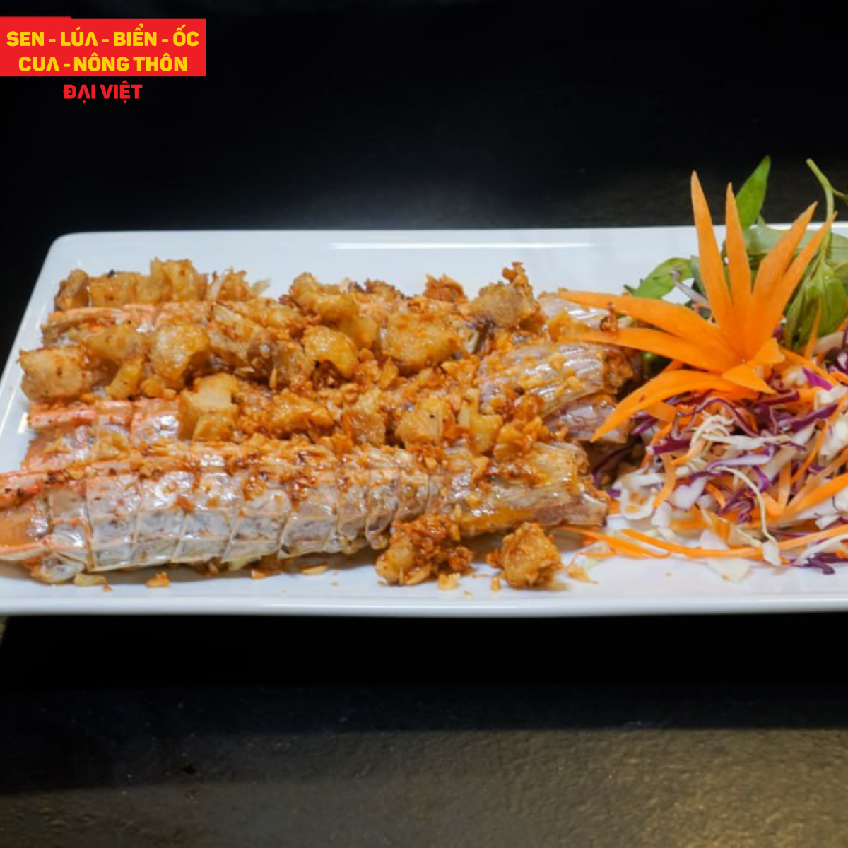  Pan-fried Live Mantis Shrimp With Garlic & Butter - Tôm Tích Cháy Bơ Tỏi (Giá tính theo phần 300 gram) 