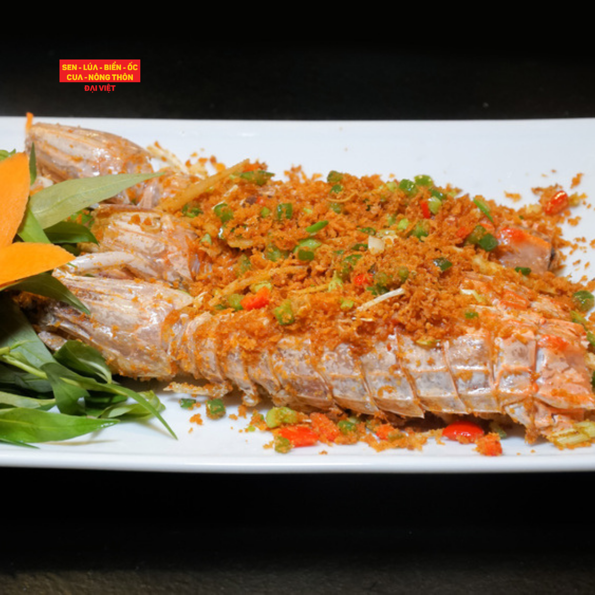  Pan-fried Live Mantis Shrimp With HongKong Salt & Chilli - Tôm Tích Rang Muối Ớt Hồng Kông (Giá được tính theo phần 300 gram) 