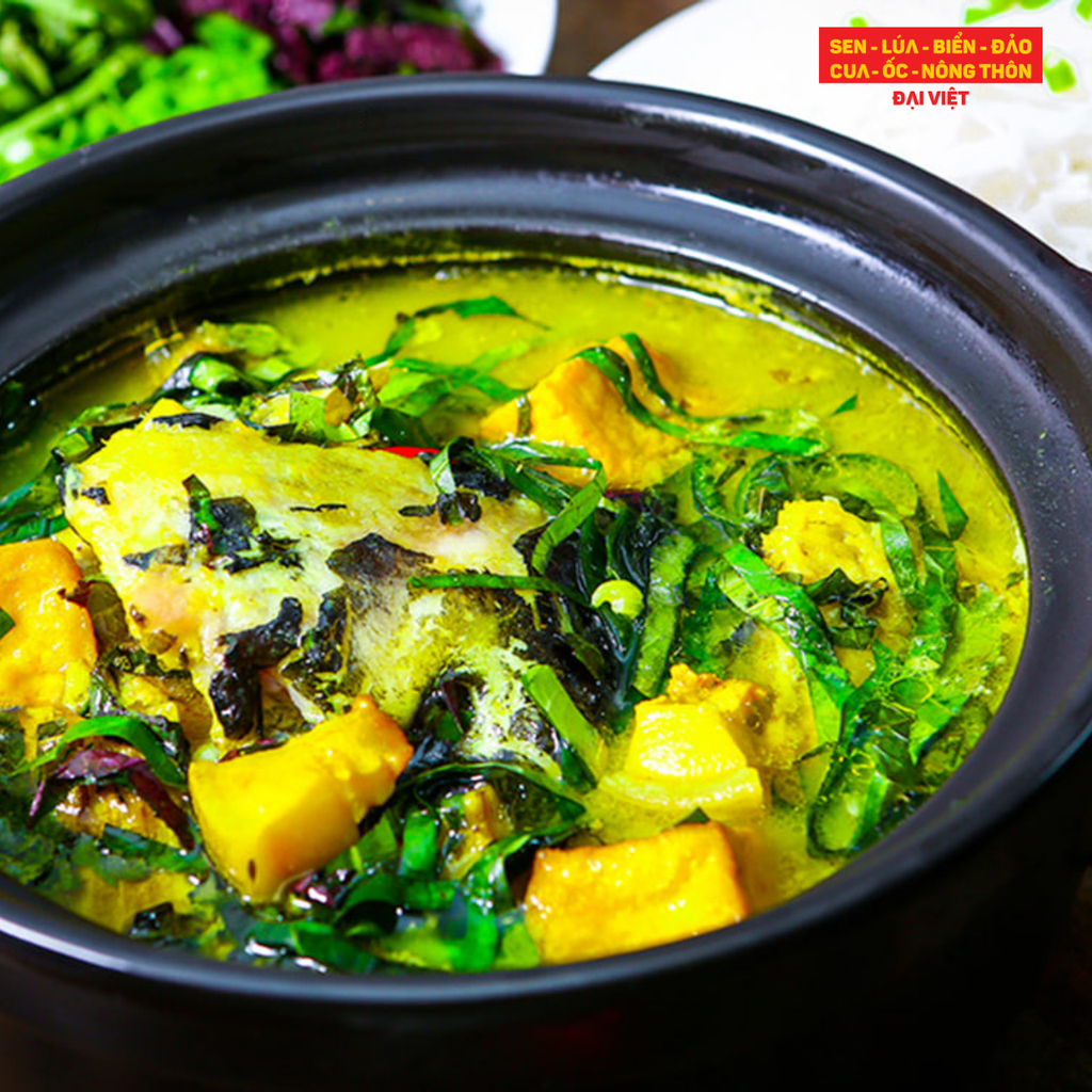 Conger Eel Stew With Green Banana And Tofu - Cá chình om chuối đậu (con 1,5kg)
