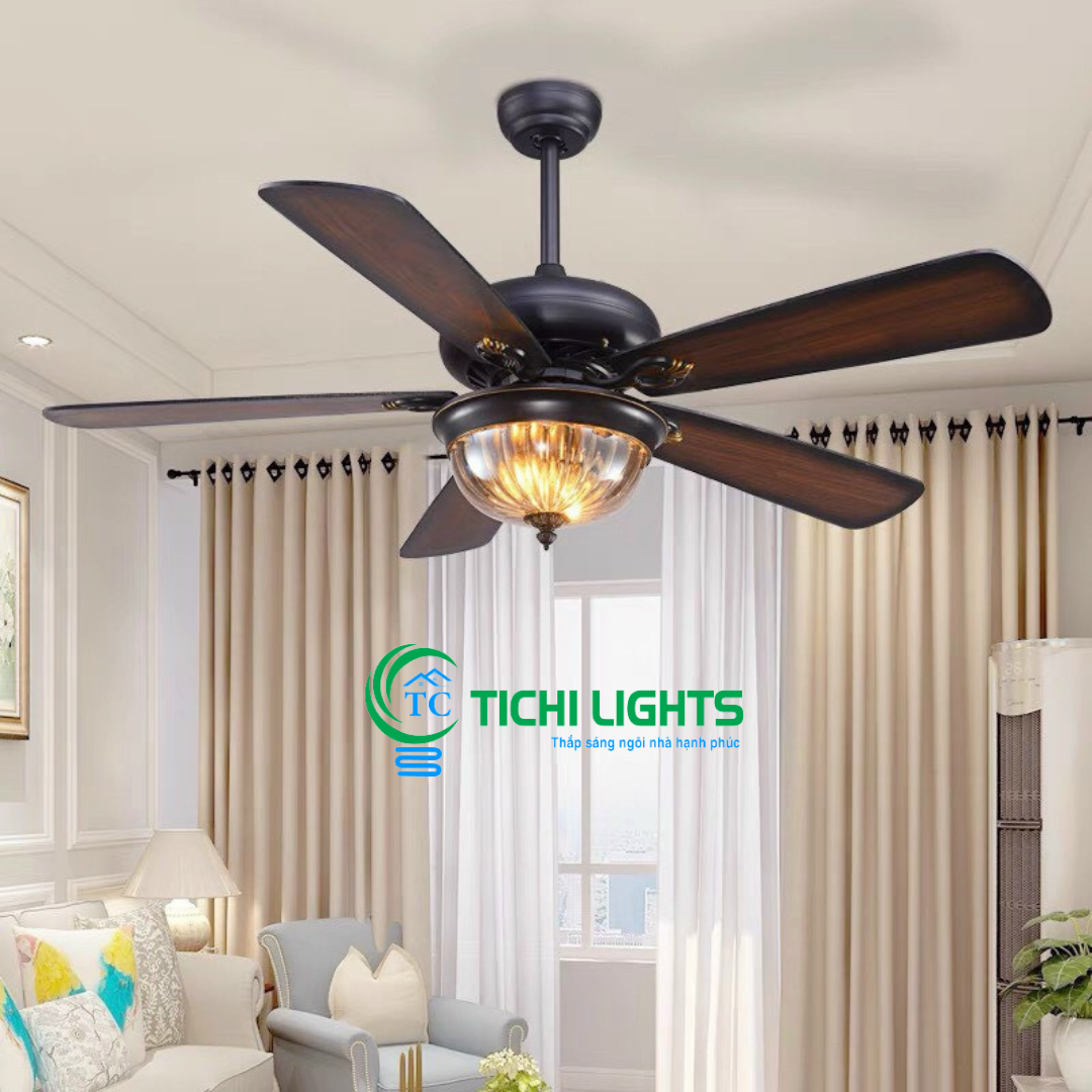 Đèn quạt trần trang trí TC008
