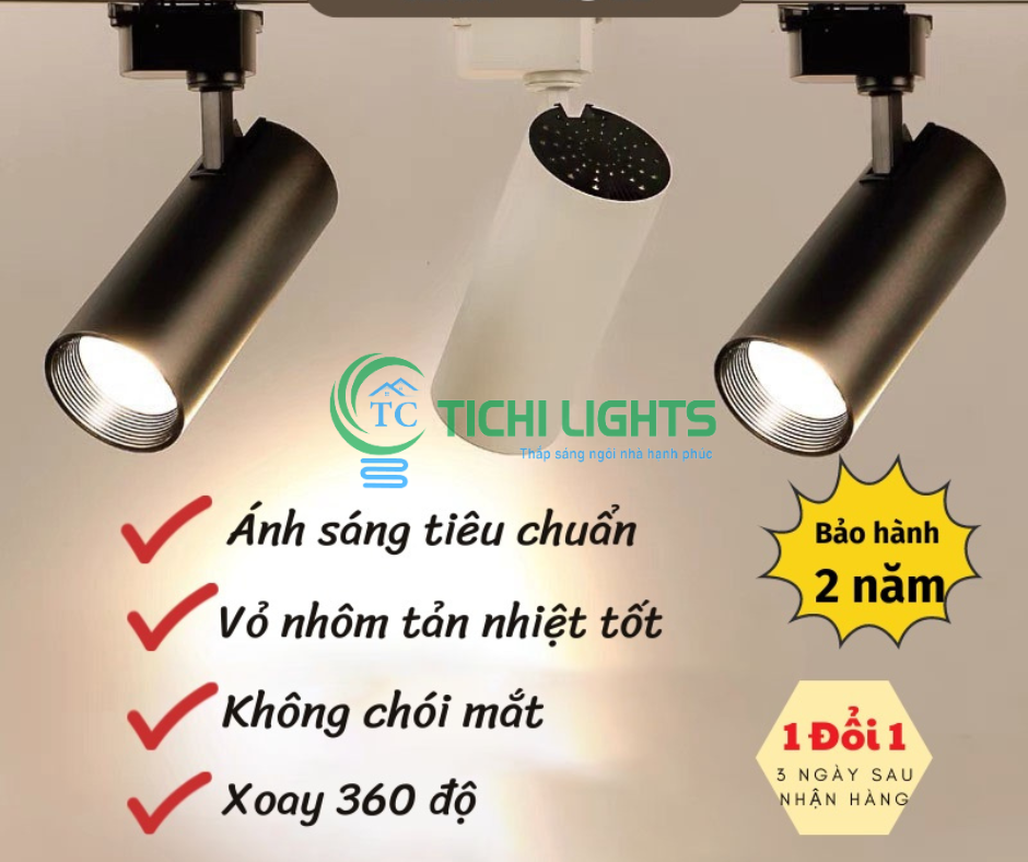 Đèn rọi ray 20w GS Lighting GTC20 vỏ trắng