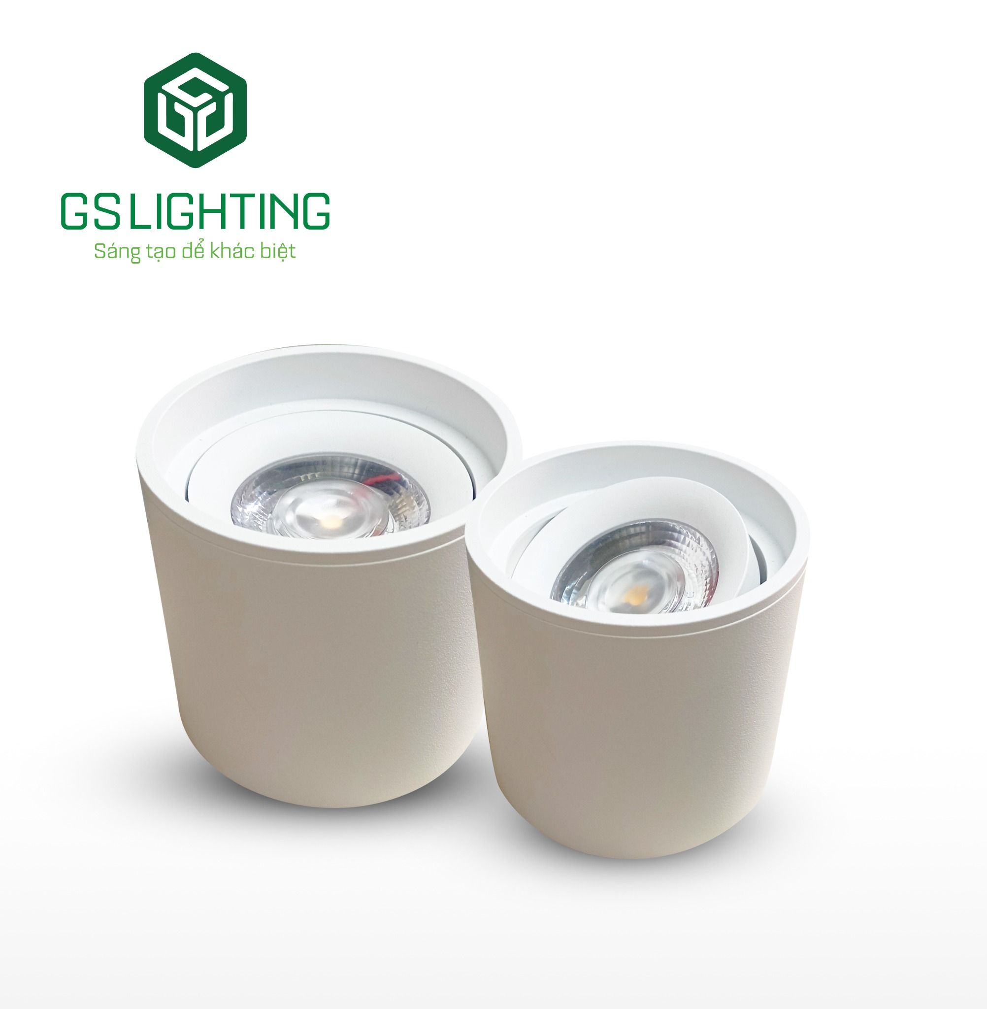 Đèn lon nổi xoay góc 10w Gs Lighting
