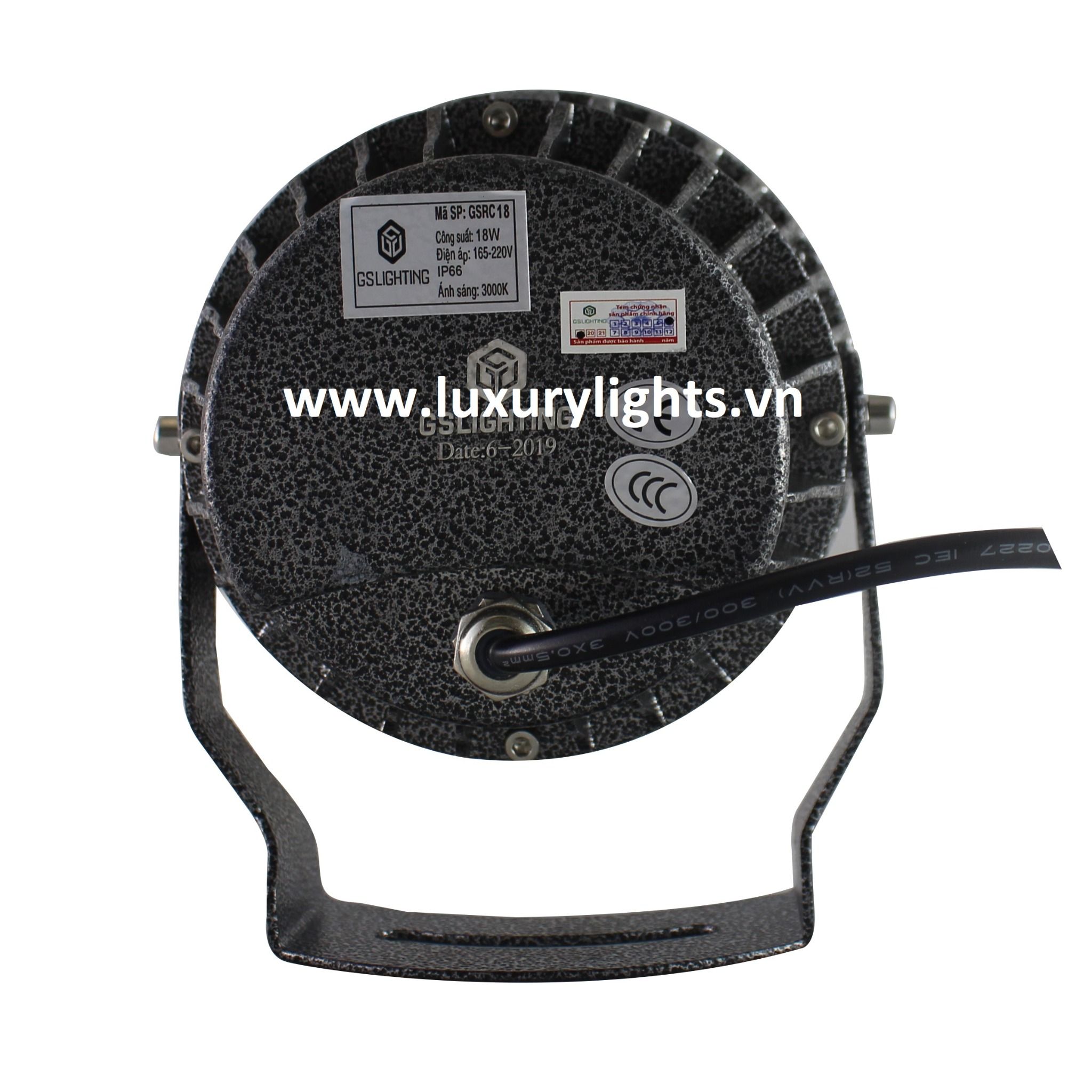 Đèn led rọi cột ngoài trời GS Lighting công suất 18W