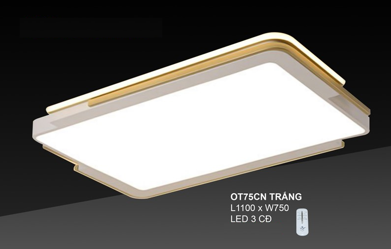 Đèn ốp trần Mica OT75CN trắng