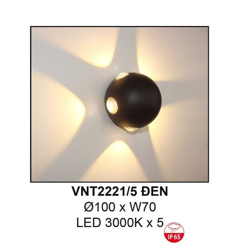 ĐÈN TƯỜNG HIỆN ĐẠI VNL2221/5 ĐEN