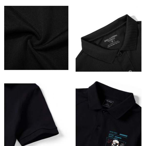  Áo thun nam polo cổ bẻ vải Cá Sấu Cotton cao cấp chuẩn form in hình Super Space  - SoHa Clothing 