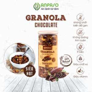 Granola siêu hạt 500gr Vị Socola