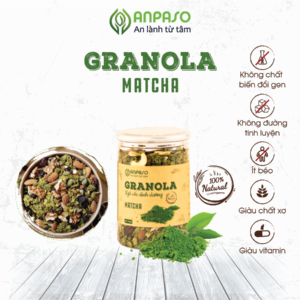 Granola thường 300gr vị Matcha