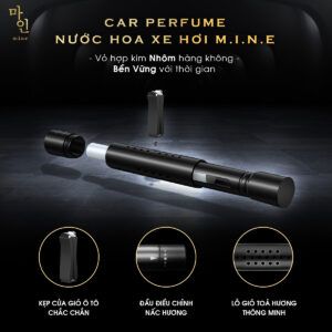 Nước hoa xe hơi Mine Đen – Hương Thảo mộc Mine Car Perfume Midnight – Herbs