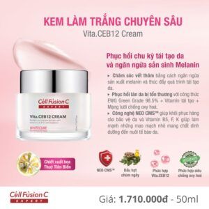 Cell Fusion C Expert – Kem dưỡng trắng & đều màu da White Cure Vita.CEB12 CREAM