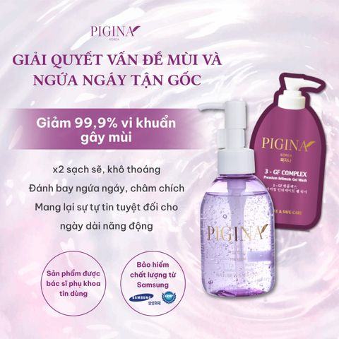 Combo 10 gói gel Dung dịch vệ sinh Pigina 5ml - Pigina Intimate Gel Wash