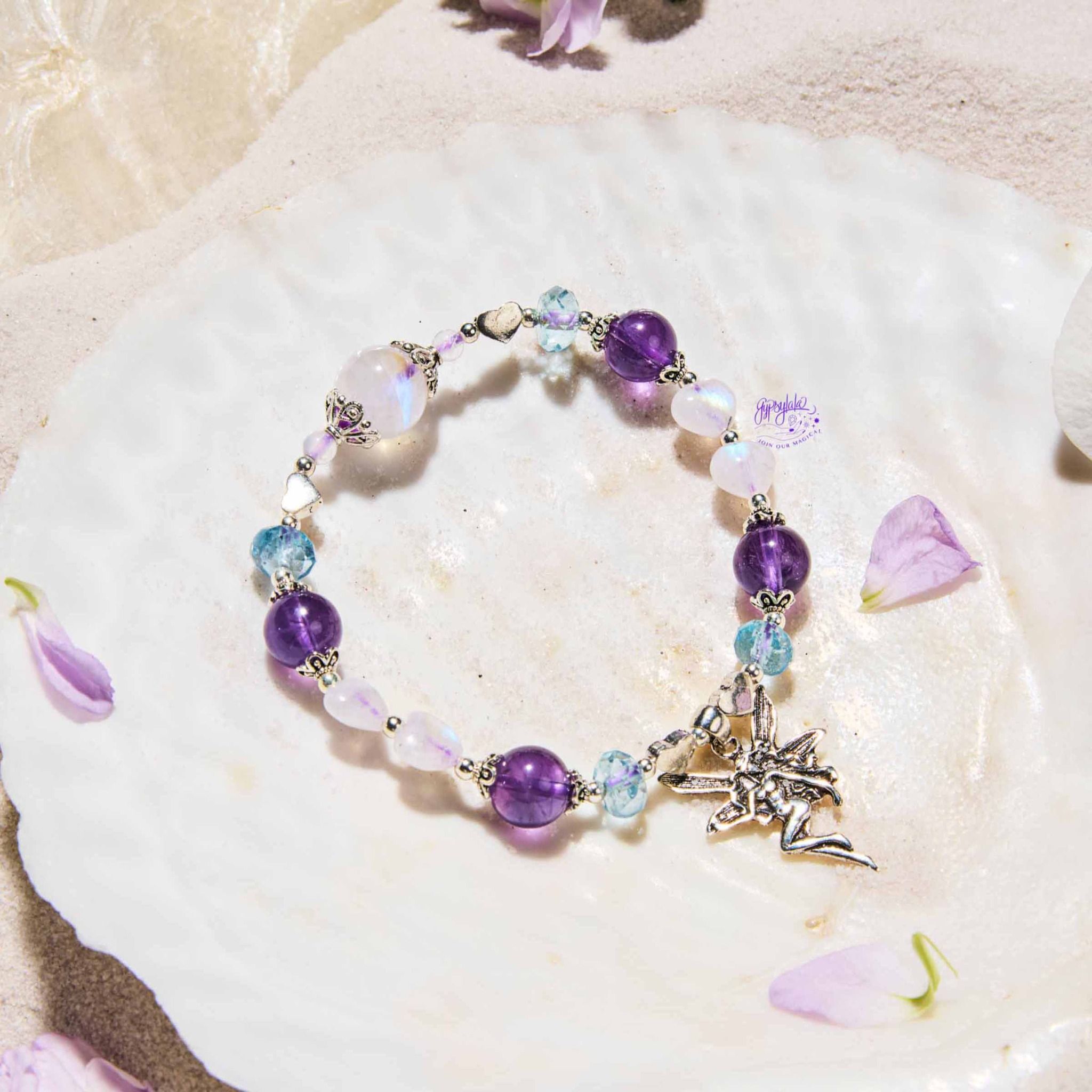 Vòng Tay Thiết Kế Nữ Thạch Anh Tím Ánh Trăng Healing Moonbeam 234 SP007339 Gypsy.lala