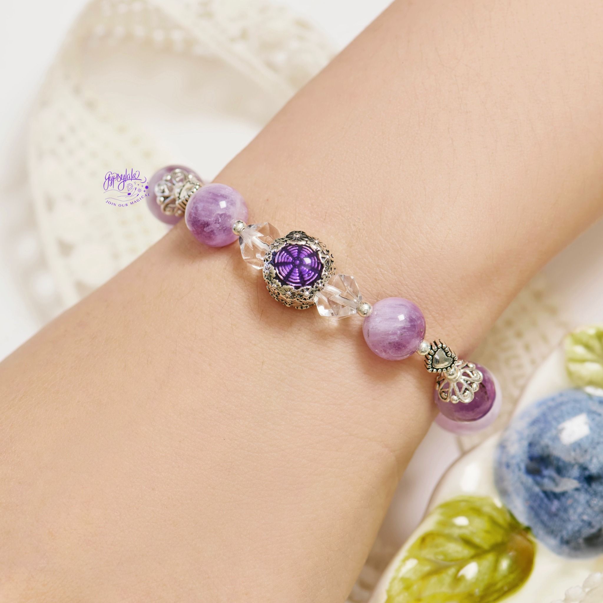 Vòng Tay Thiết Kế Nữ Loving Harmony 305 Thạch Anh Tím Lavender SP007763 Gypsy.lala