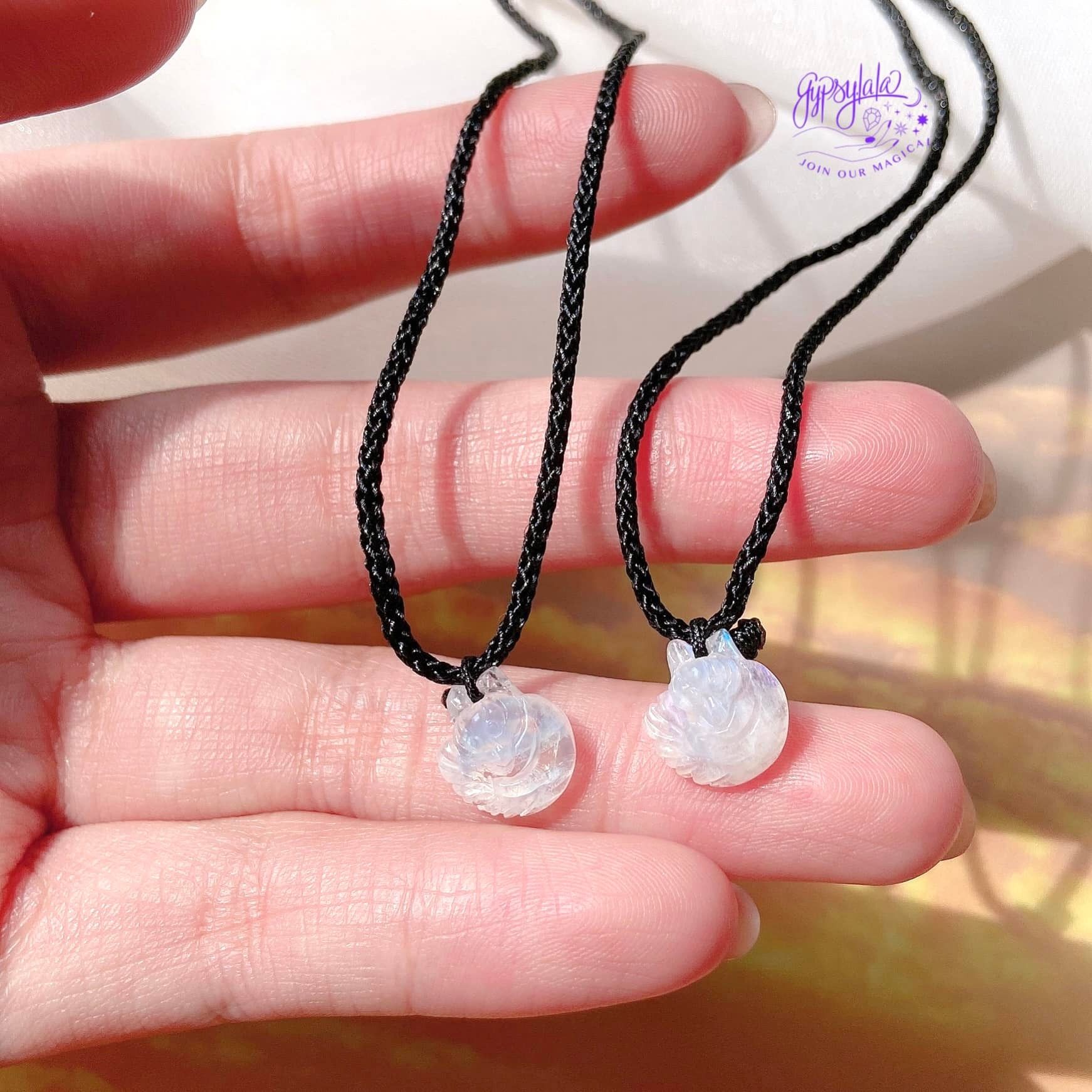 Dây Chuyền Hồ Ly Đá Ánh Trăng Moonstone