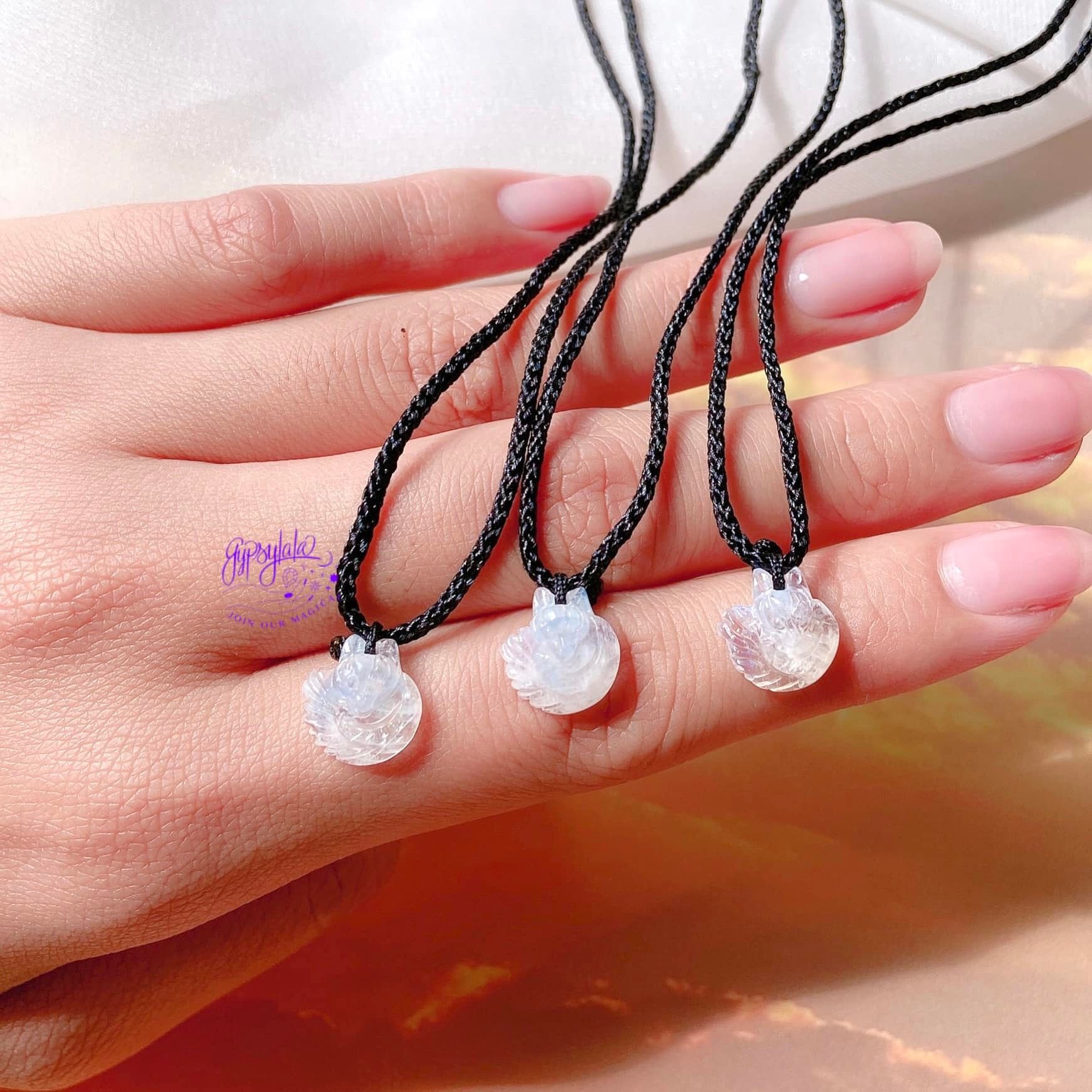  Dây Chuyền Hồ Ly Đá Ánh Trăng Moonstone 