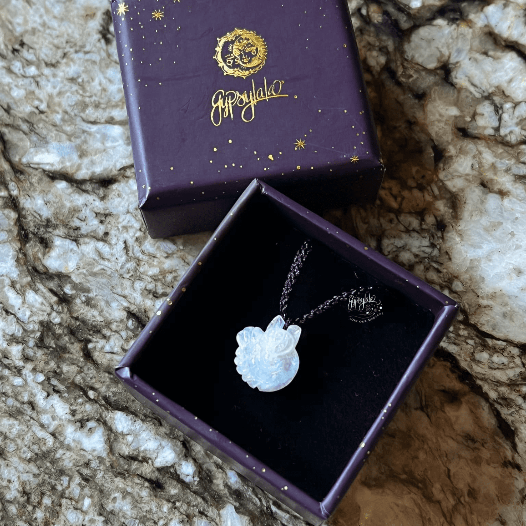  Dây Chuyền Hồ Ly Đá Ánh Trăng Moonstone 