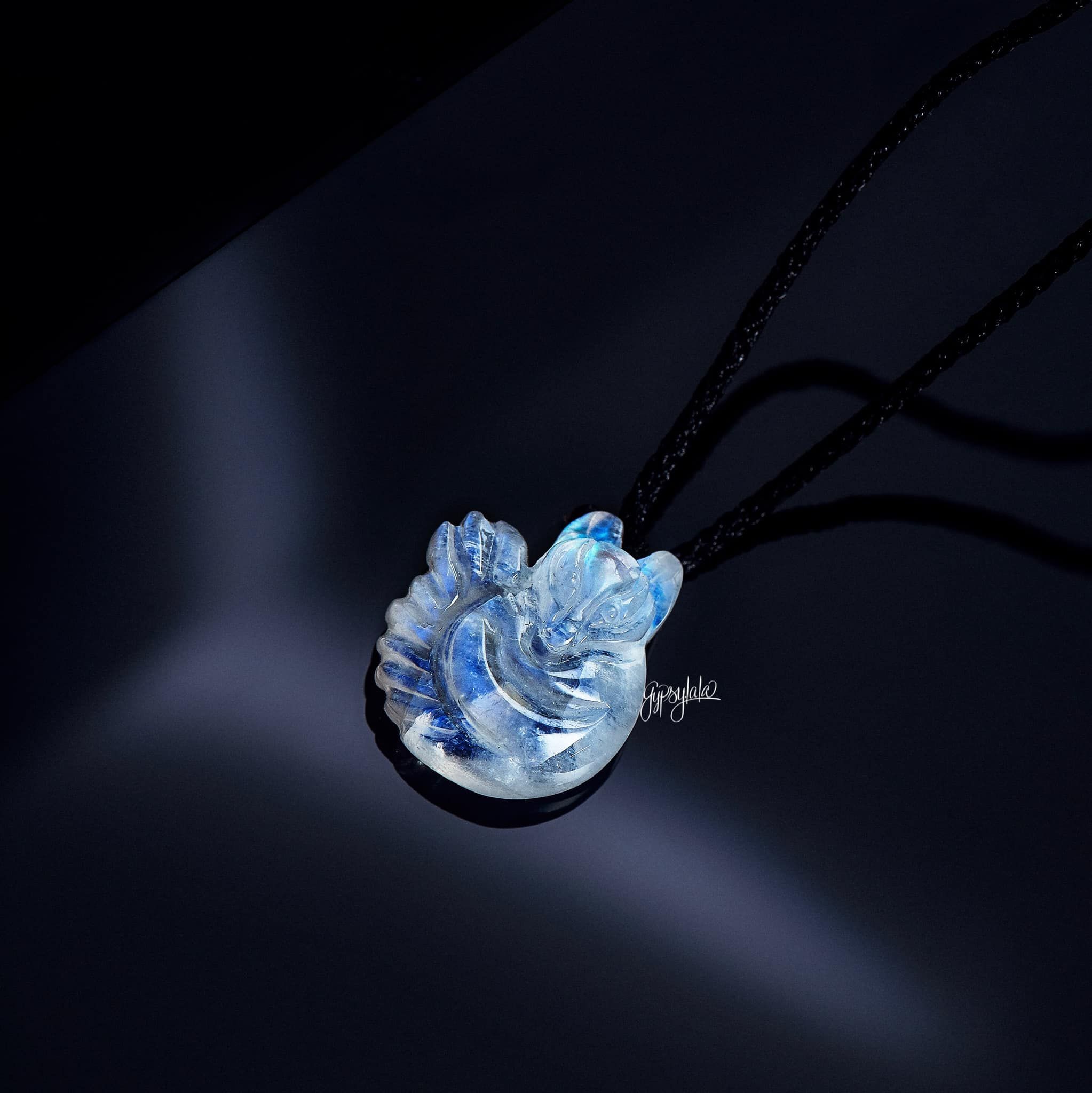  Dây Chuyền Hồ Ly Đá Ánh Trăng Moonstone 