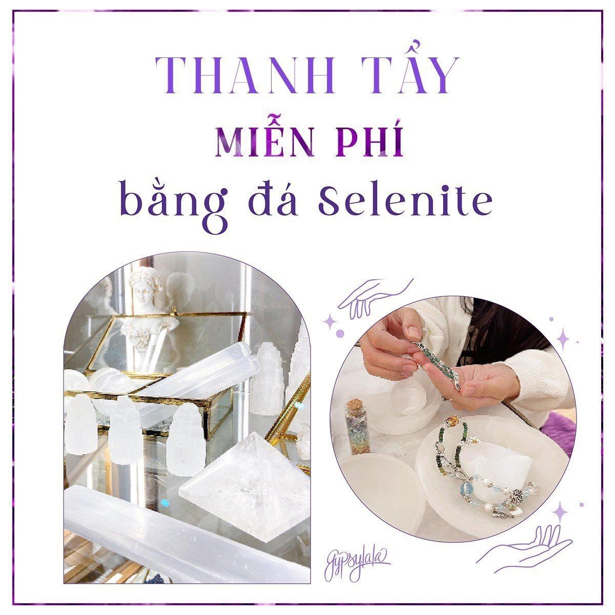 Vòng Tay Thiết Kế Nữ Rustling Leaves Đá Ưu Linh, Thạch Anh Trắng SP008143 Gypsy.lala