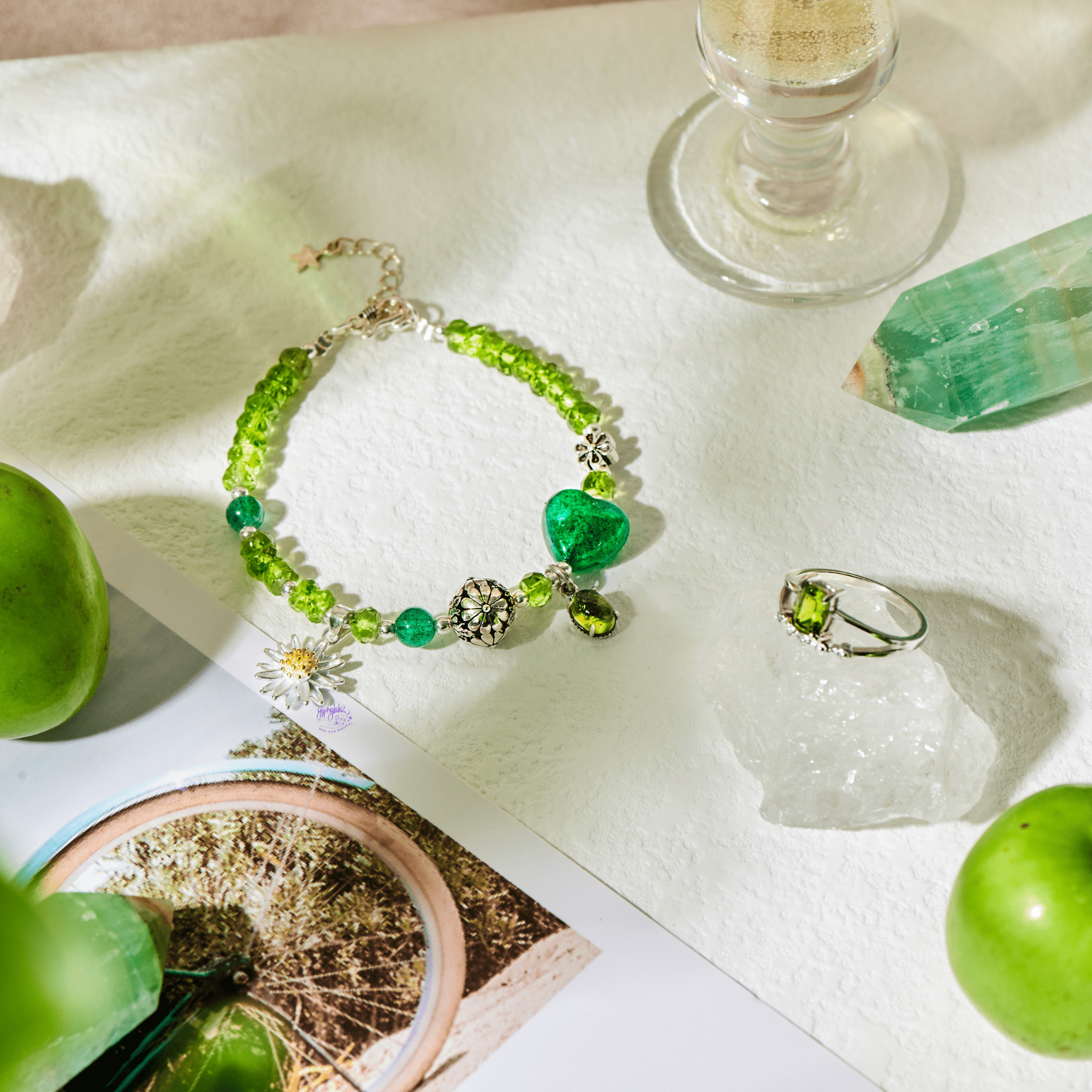 Nhẫn Bạc Đá Peridot Friday Sunset