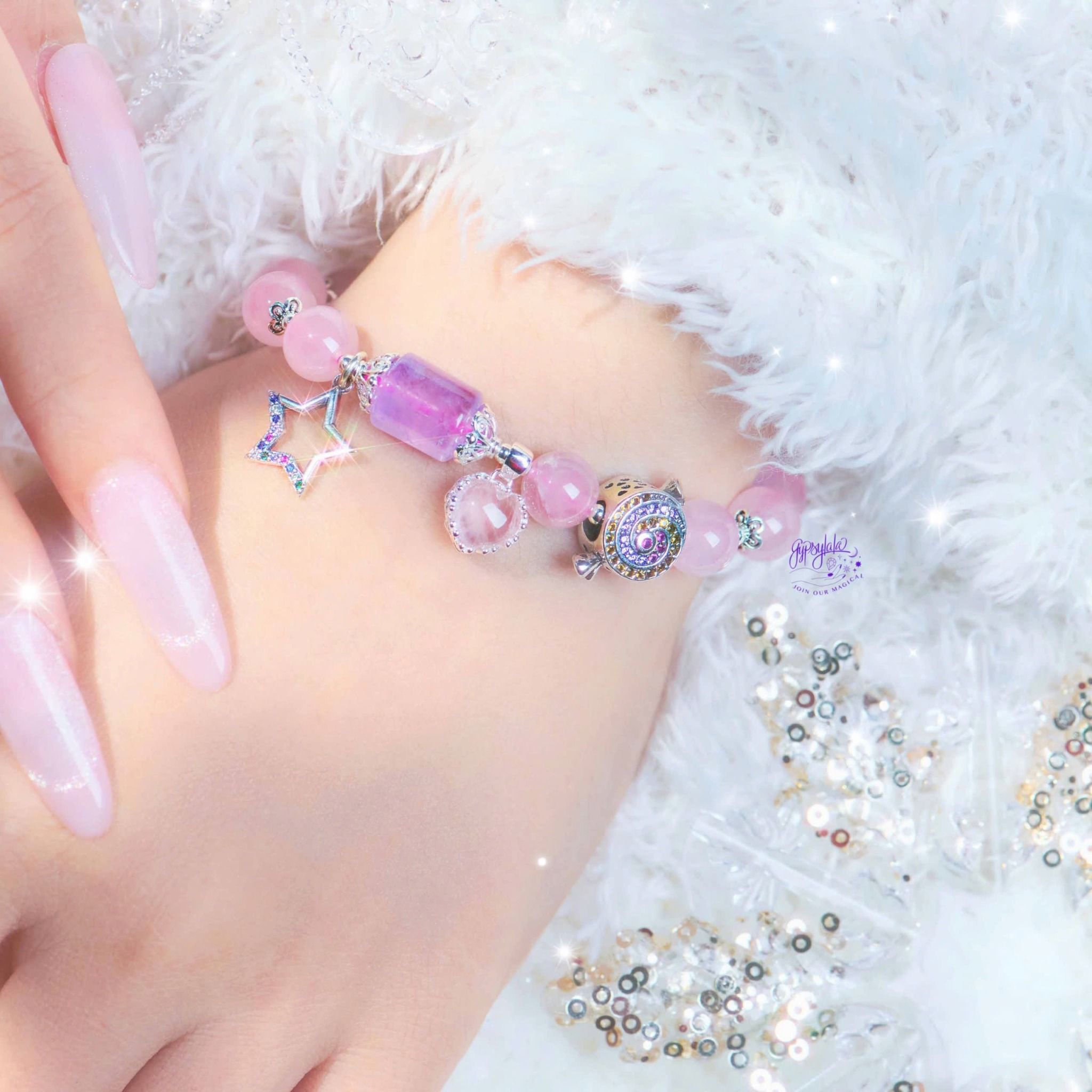 Vòng Tay Thiết Kế Pink Delight 353 Đá TA Hồng SP007881 Gypsy.lala