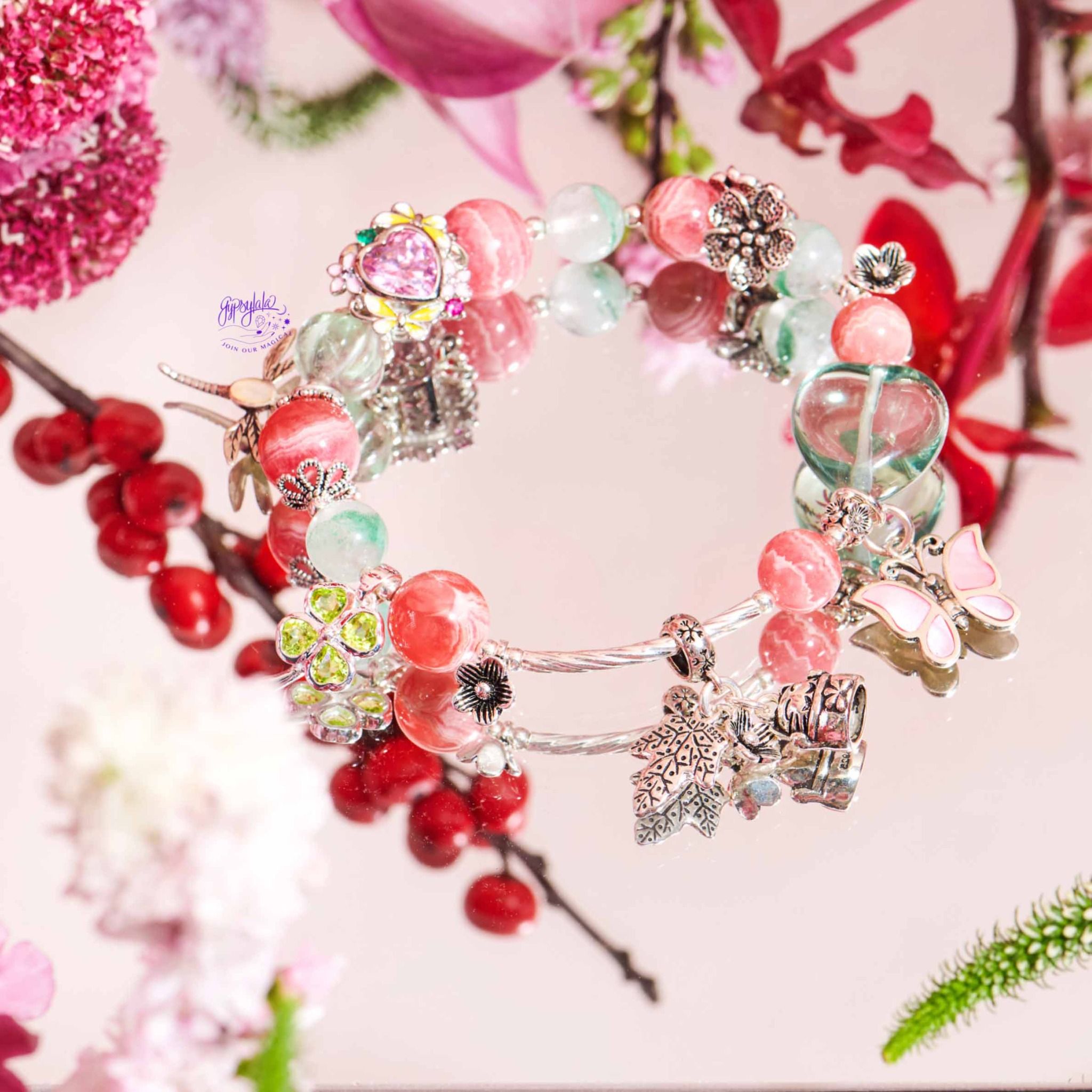 Vòng Tay Thiết Kế Tender Affection 361 Đá Đào Hoa, Ưu Linh Xanh SP007903 Gypsylala