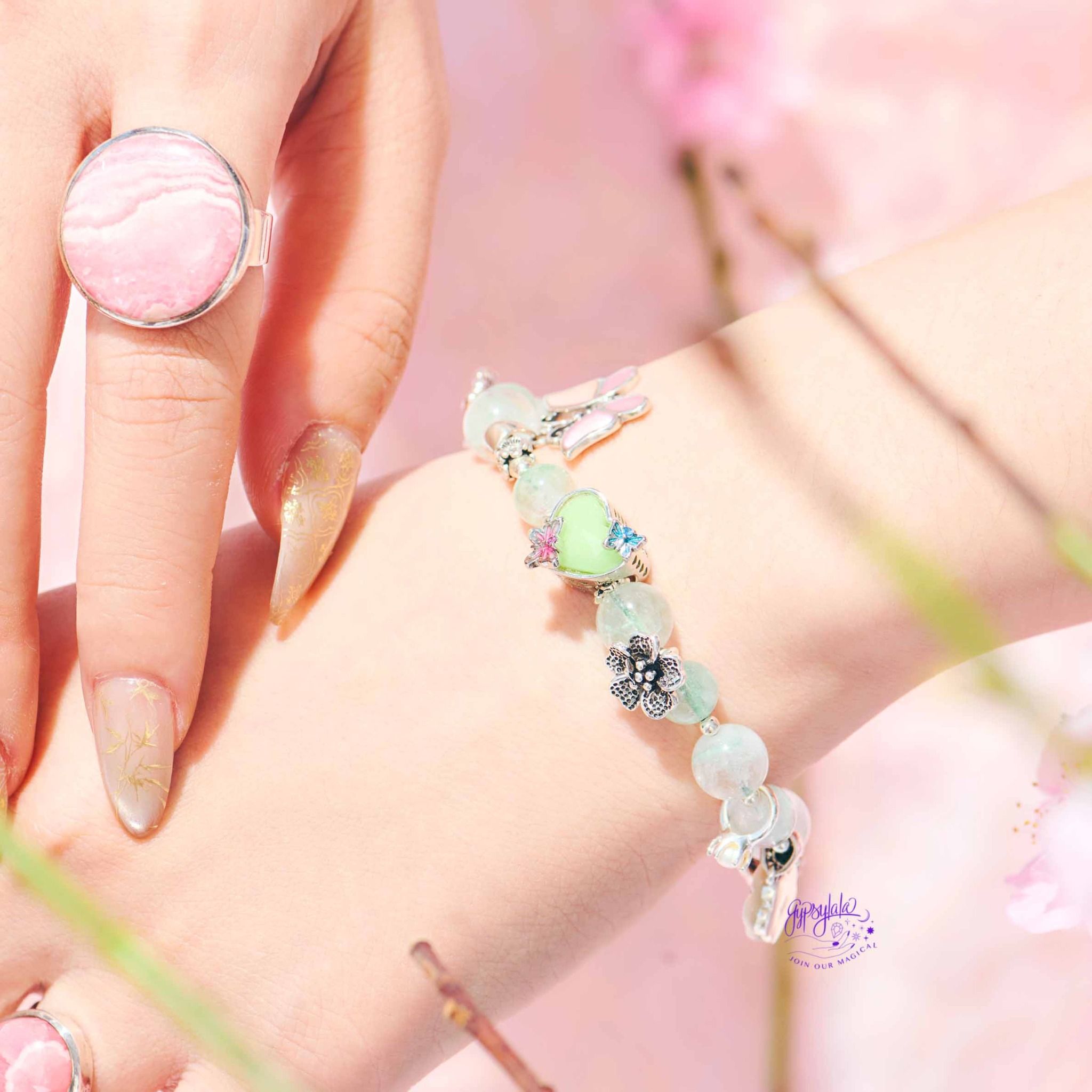 Vòng Tay Thiết Kế Harmony Hues 370 Đá Ưu Linh Xanh SP007912 Gypsy.lala