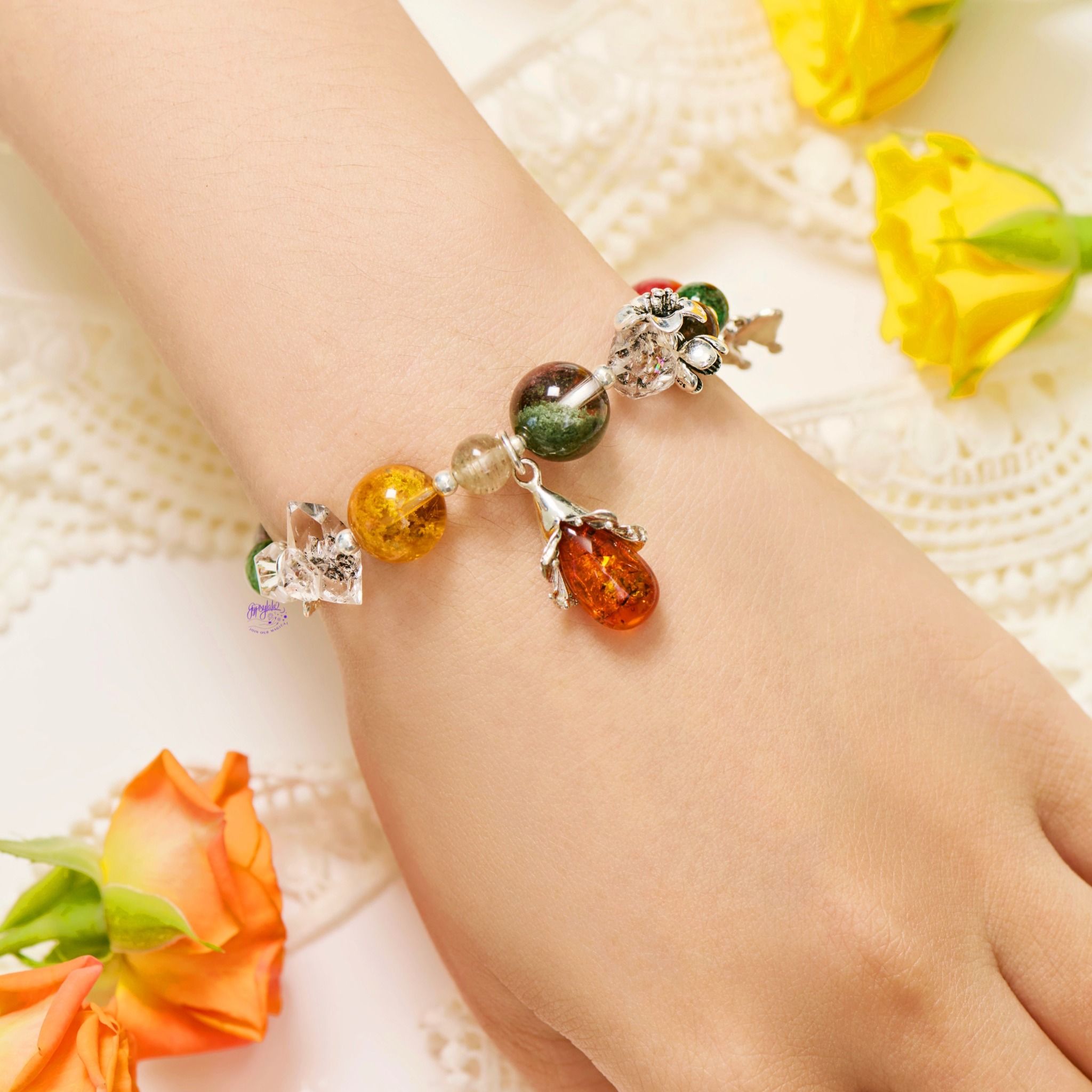 Vòng Tay Thiết Kế Nữ Peaceful Paradise 306 Đá Ưu Linh Ngũ Sắc SP007764 Gypsy.lala
