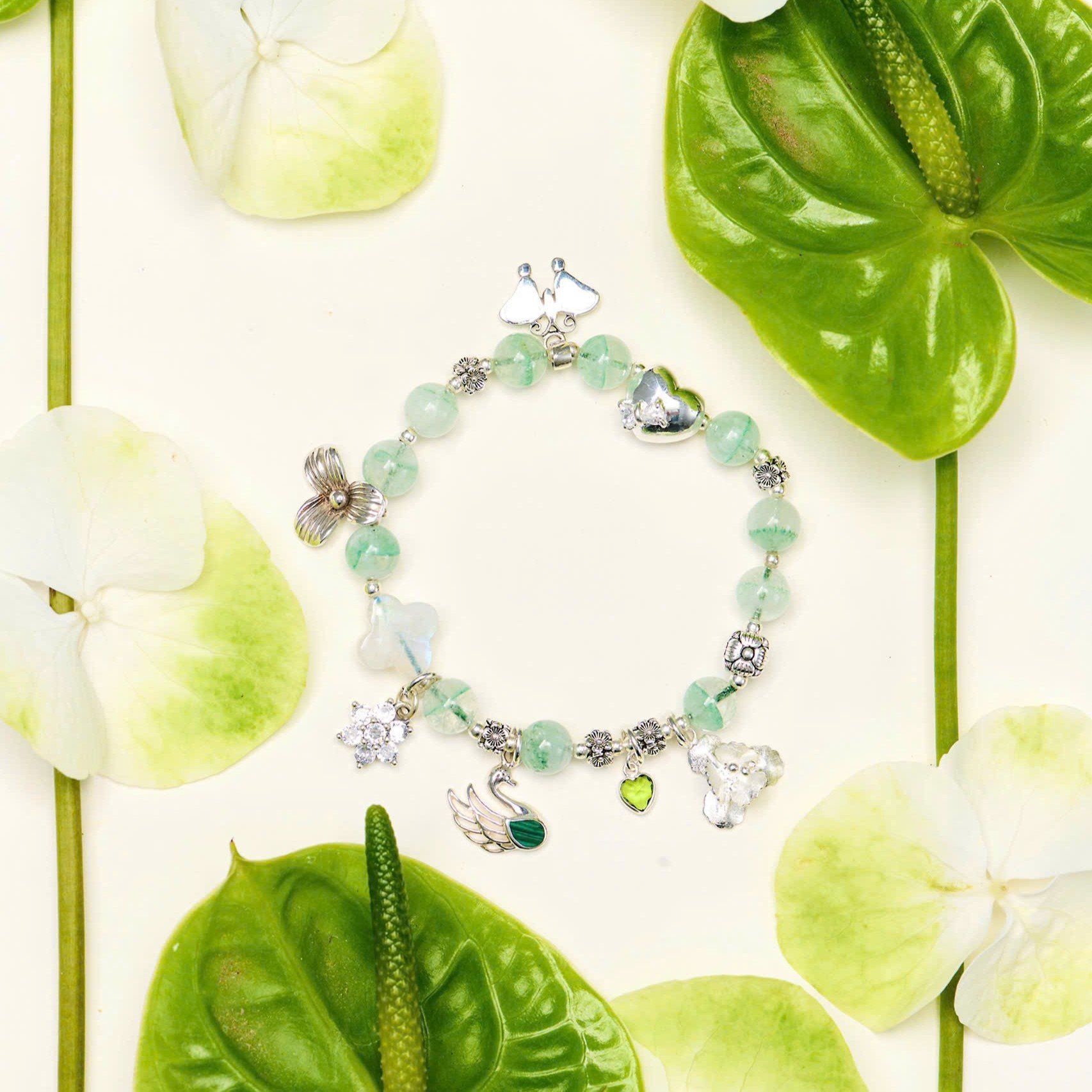 Vòng Tay Thiết Kế Green Gateway Đá Ưu Linh Xanh SP008055 Gypsylala