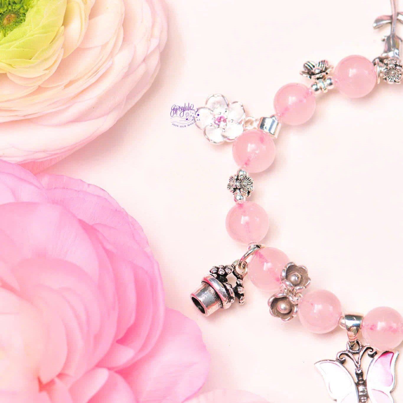 Vòng Tay Thiết Kế Sweet Tranquility Thạch Anh Hồng SP008068 Gypsy.lala