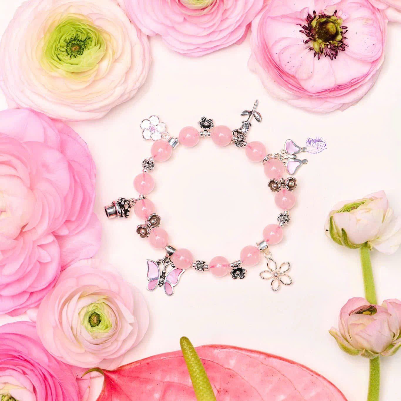 Vòng Tay Thiết Kế Sweet Tranquility Thạch Anh Hồng SP008068 Gypsy.lala