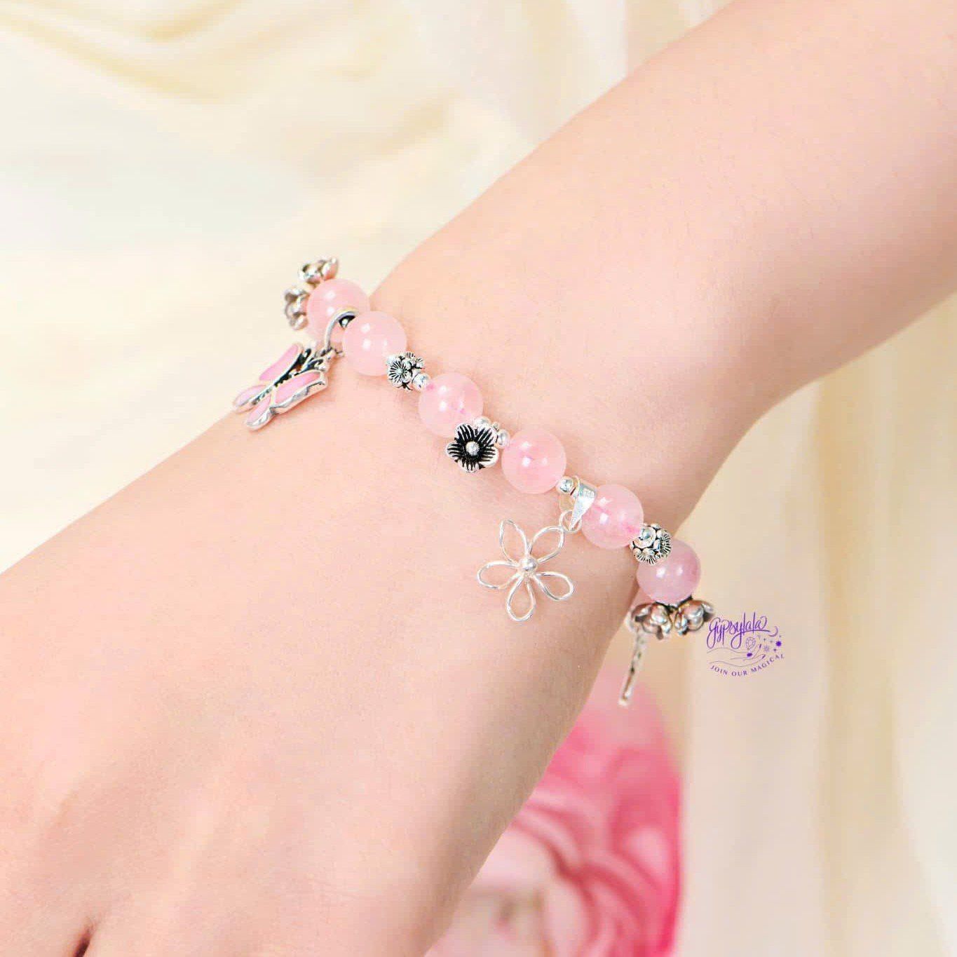 Vòng Tay Thiết Kế Sweet Tranquility Thạch Anh Hồng SP008068 Gypsy.lala